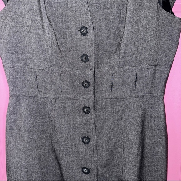 Calvin Klein Charcoal Button-Front Midi Dress - Picture 3 of 5